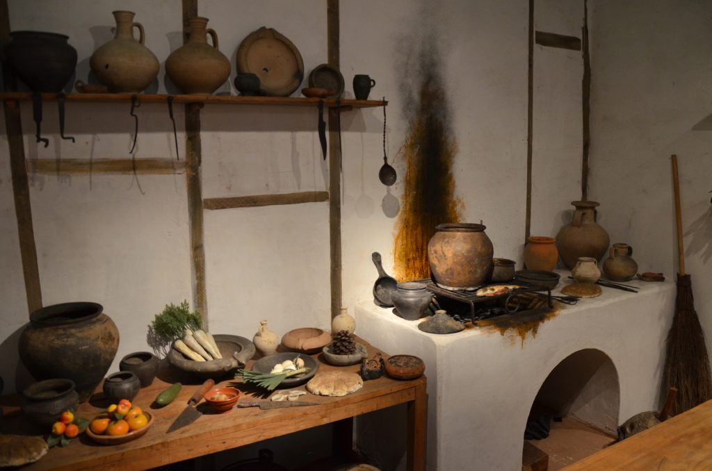 Cuisine romaine reconstituée au musée de Londres