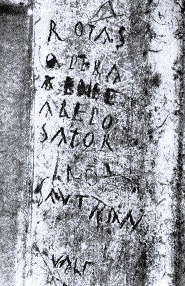 Carré SATOR: l'inscription découverte dans la grande palestre de Pompéi en 1936.